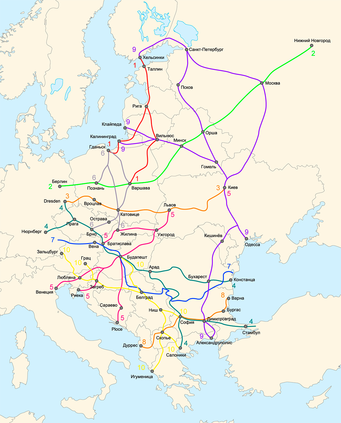 Европейские (паневропейские, критские) транспортные коридоры